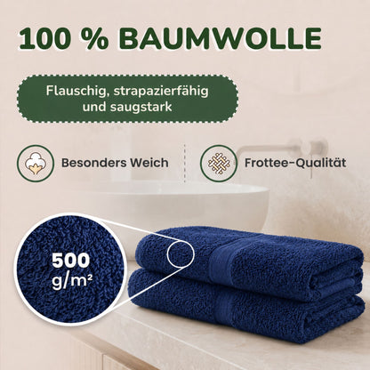 Handtücher von Leevitex – 4er Set, 100% Baumwolle, 50 x 100 cm, weich und saugfähig