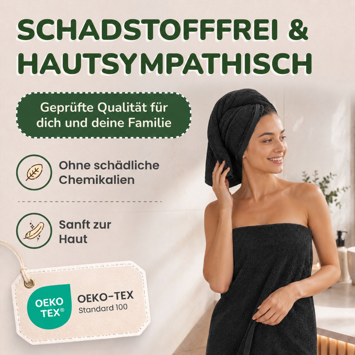 Handtücher von Leevitex – 4er Set, 100% Baumwolle, 50 x 100 cm, weich und saugfähig
