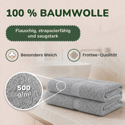 Handtücher von Leevitex – 4er Set, 100% Baumwolle, 50 x 100 cm, weich und saugfähig