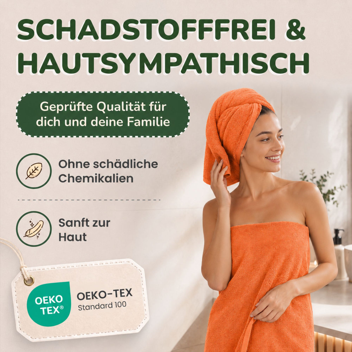 Handtücher von Leevitex – 4er Set, 100% Baumwolle, 50 x 100 cm, weich und saugfähig