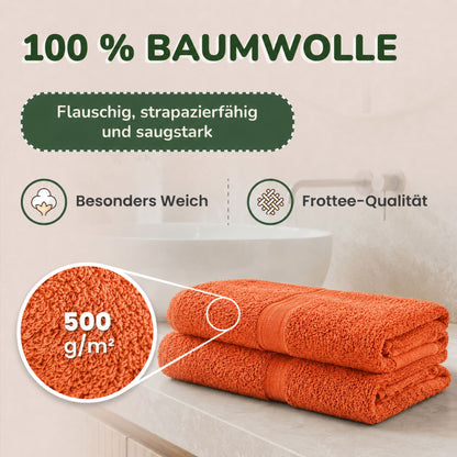 Handtücher von Leevitex – 4er Set, 100% Baumwolle, 50 x 100 cm, weich und saugfähig