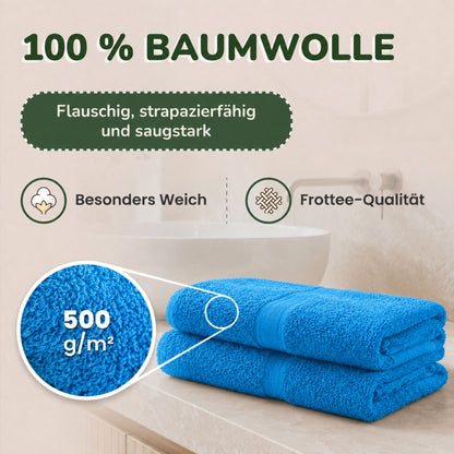 Handtücher von Leevitex – 4er Set, 100% Baumwolle, 50 x 100 cm, weich und saugfähig