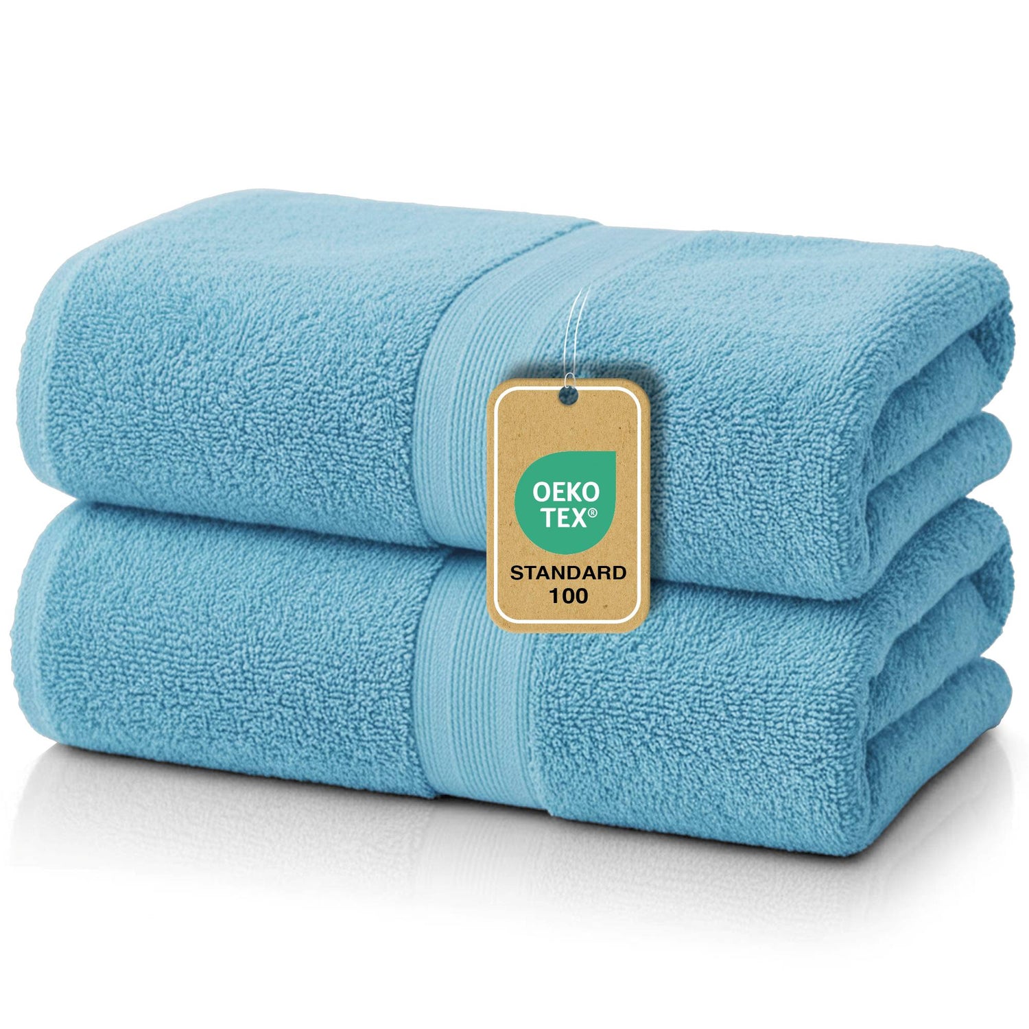 Duschtücher im 2er Set – 100% Baumwolle, 70 x 140 cm, weich und saugfähig