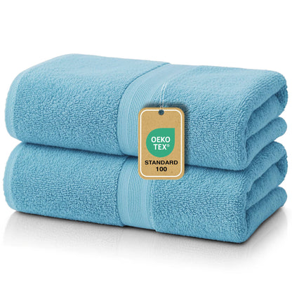 Duschtücher im 2er Set – 100% Baumwolle, 70 x 140 cm, weich und saugfähig