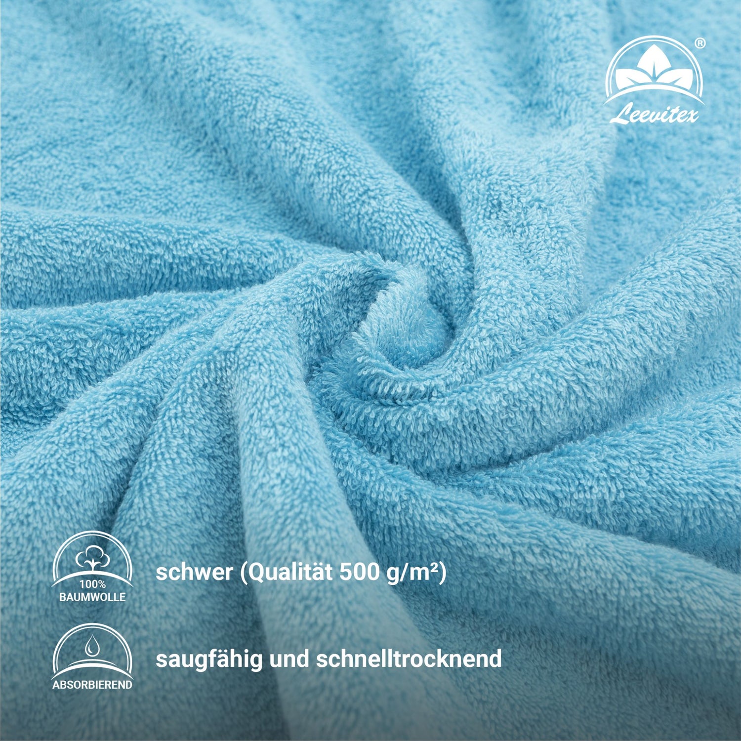 Saunatücher aus 100% Baumwolle im 2er Set – 80 x 200 cm, weich und saugfähig