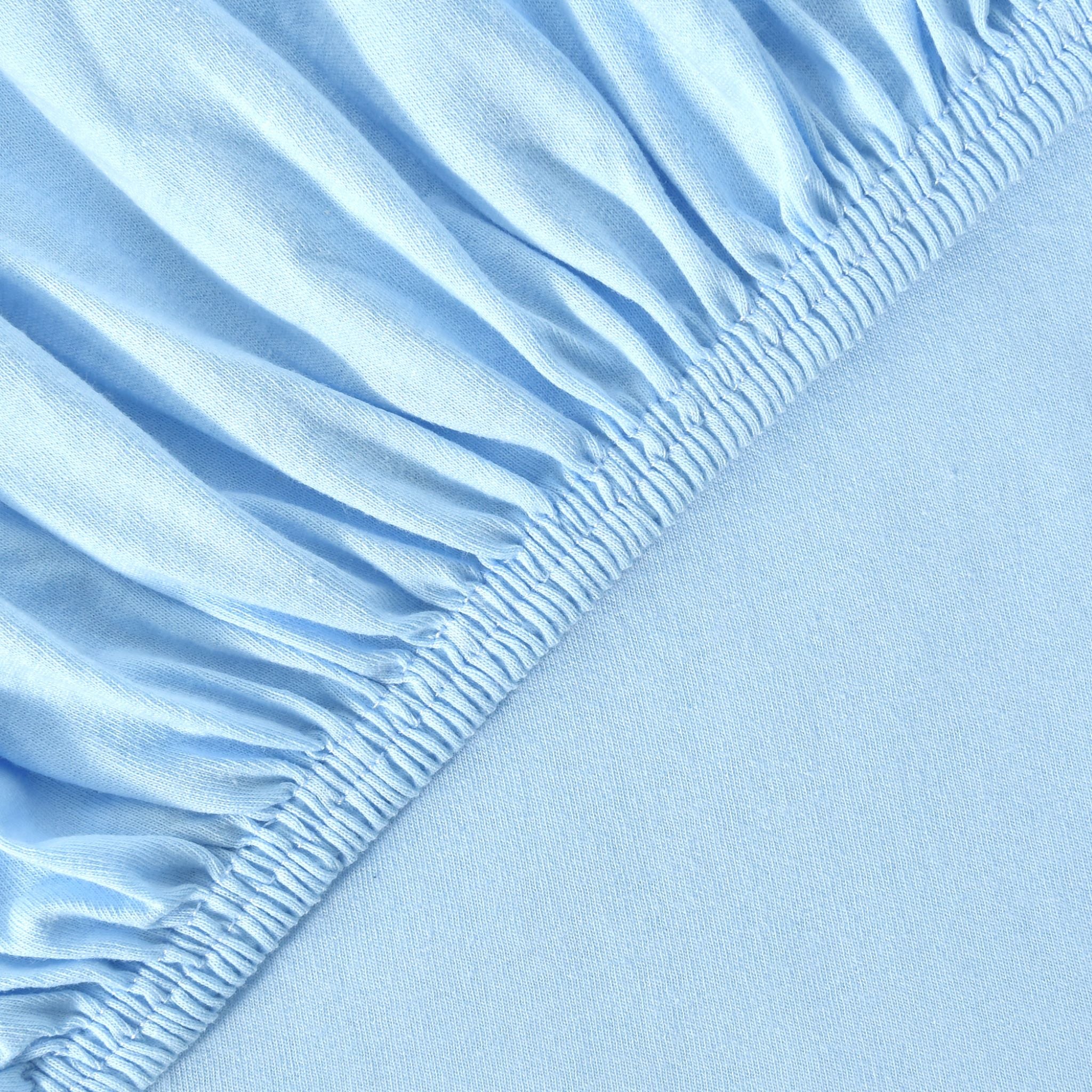 Basic Spannbettlaken 140x200 cm | 25 cm Steg | 100% Jersey-Baumwolle
