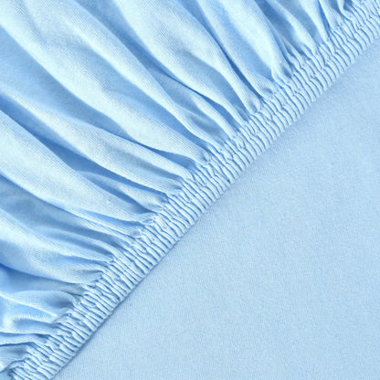 Basic Spannbettlaken 140x200 cm | 25 cm Steg | 100% Jersey-Baumwolle