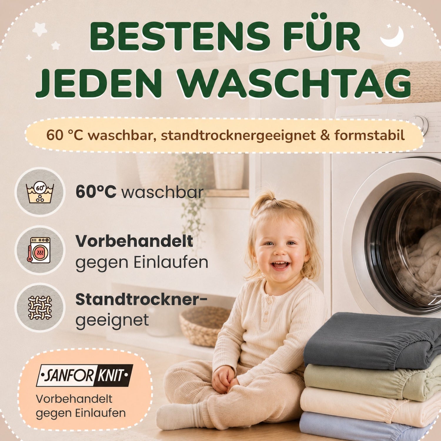 Kinderspannbettlaken von Leevitex im 2er Pack – 100% Jersey-Baumwolle, 70 x 140 cm
