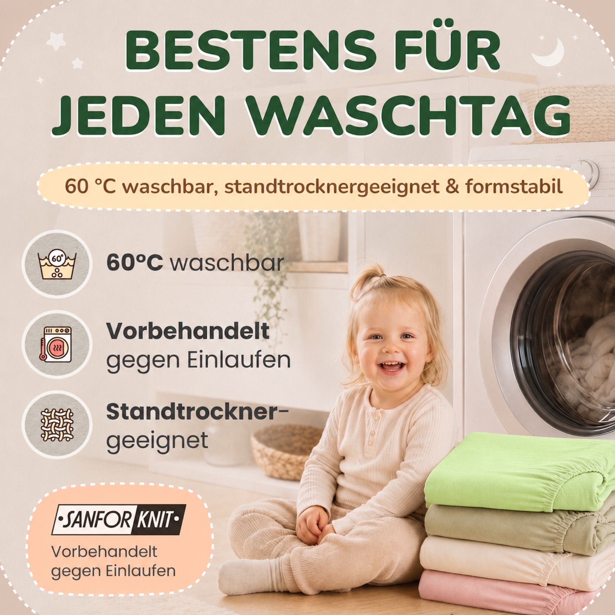 Kinder Spannbettlaken 70 x 140 cm von Leevitex im 1er Pack – 100% Jersey-Baumwolle,