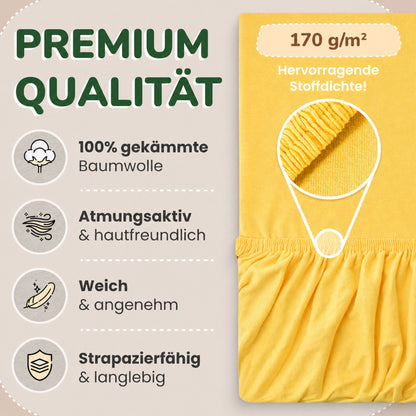 Kinder Spannbettlaken 70 x 140 cm von Leevitex im 1er Pack – 100% Jersey-Baumwolle,