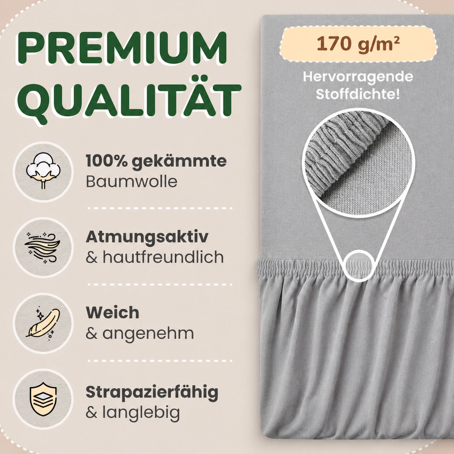 Kinder Spannbettlaken 70 x 140 cm von Leevitex im 1er Pack – 100% Jersey-Baumwolle,