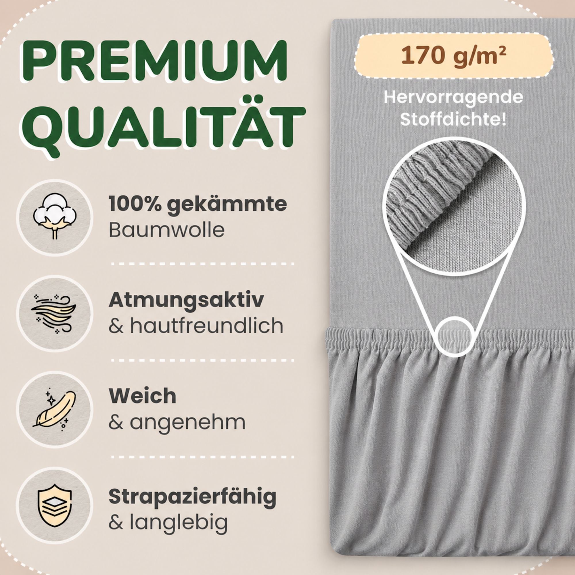Kinder Spannbettlaken 70 x 140 cm von Leevitex im 1er Pack – 100% Jersey-Baumwolle,