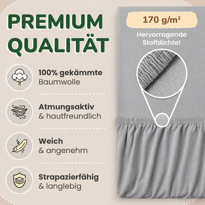 Kinder Spannbettlaken 70 x 140 cm von Leevitex im 1er Pack – 100% Jersey-Baumwolle,