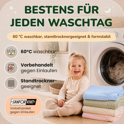 Kinder Spannbettlaken 70 x 140 cm von Leevitex im 1er Pack – 100% Jersey-Baumwolle,