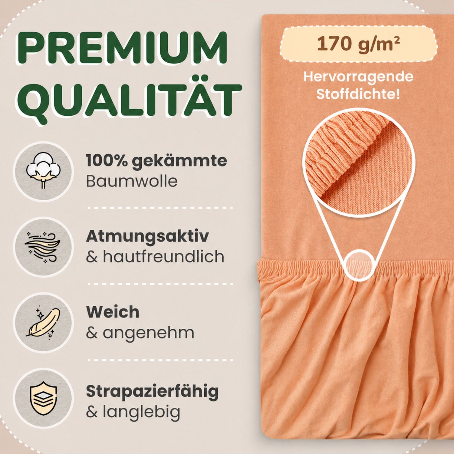 Kinder Spannbettlaken 70 x 140 cm von Leevitex im 1er Pack – 100% Jersey-Baumwolle,