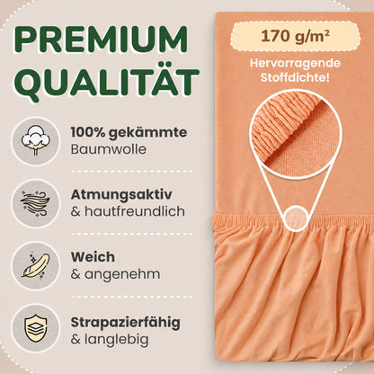 Kinder Spannbettlaken 70 x 140 cm von Leevitex im 1er Pack – 100% Jersey-Baumwolle,