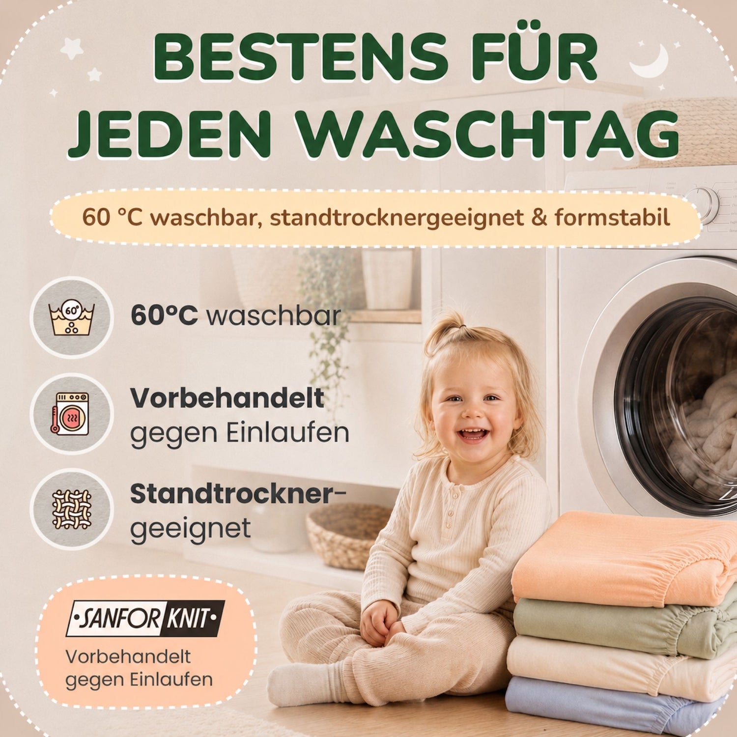 Kinder Spannbettlaken 70 x 140 cm von Leevitex im 1er Pack – 100% Jersey-Baumwolle,