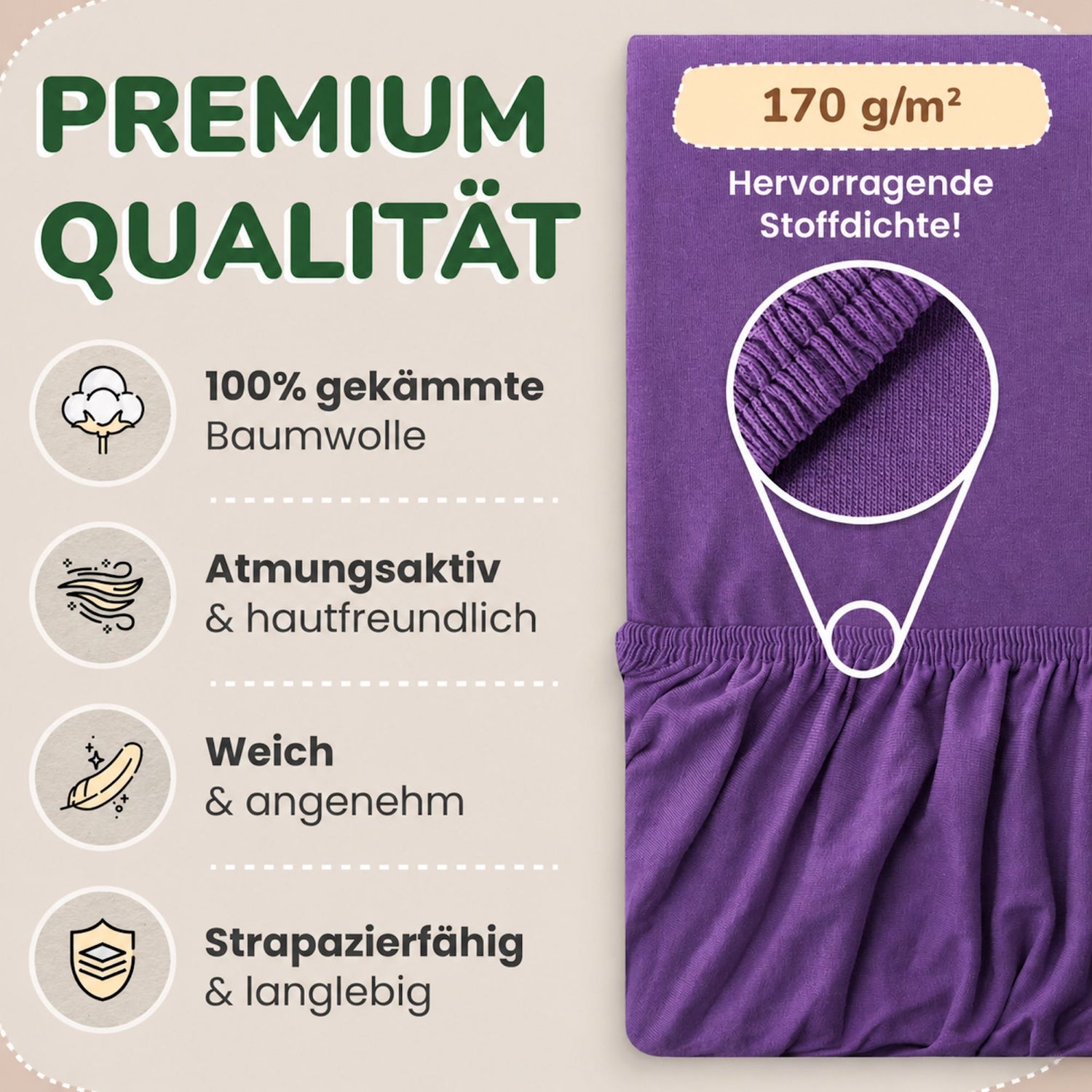 Kinder Spannbettlaken 70 x 140 cm von Leevitex im 1er Pack – 100% Jersey-Baumwolle,