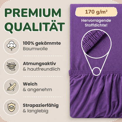 Kinder Spannbettlaken 70 x 140 cm von Leevitex im 1er Pack – 100% Jersey-Baumwolle,