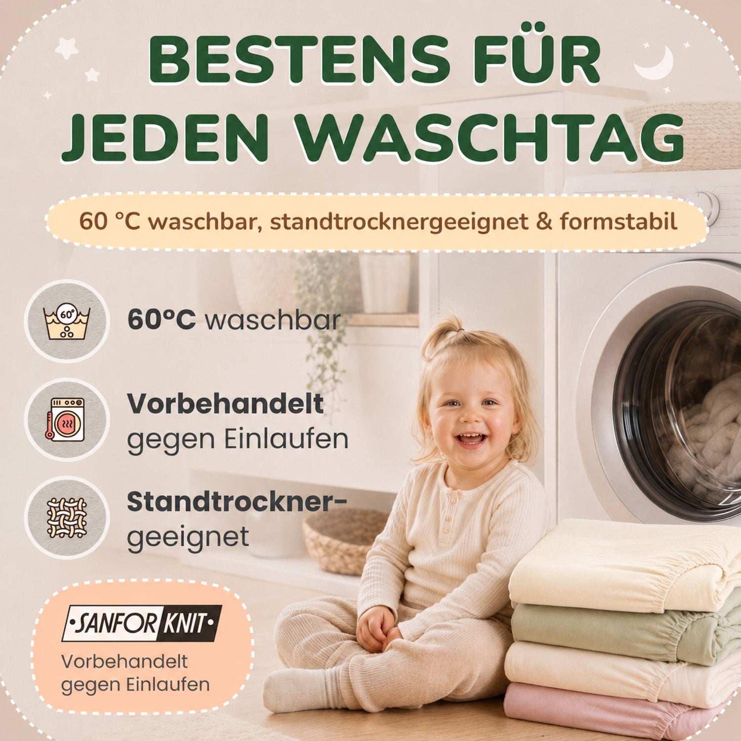 Kinder Spannbettlaken 70 x 140 cm von Leevitex im 1er Pack – 100% Jersey-Baumwolle,