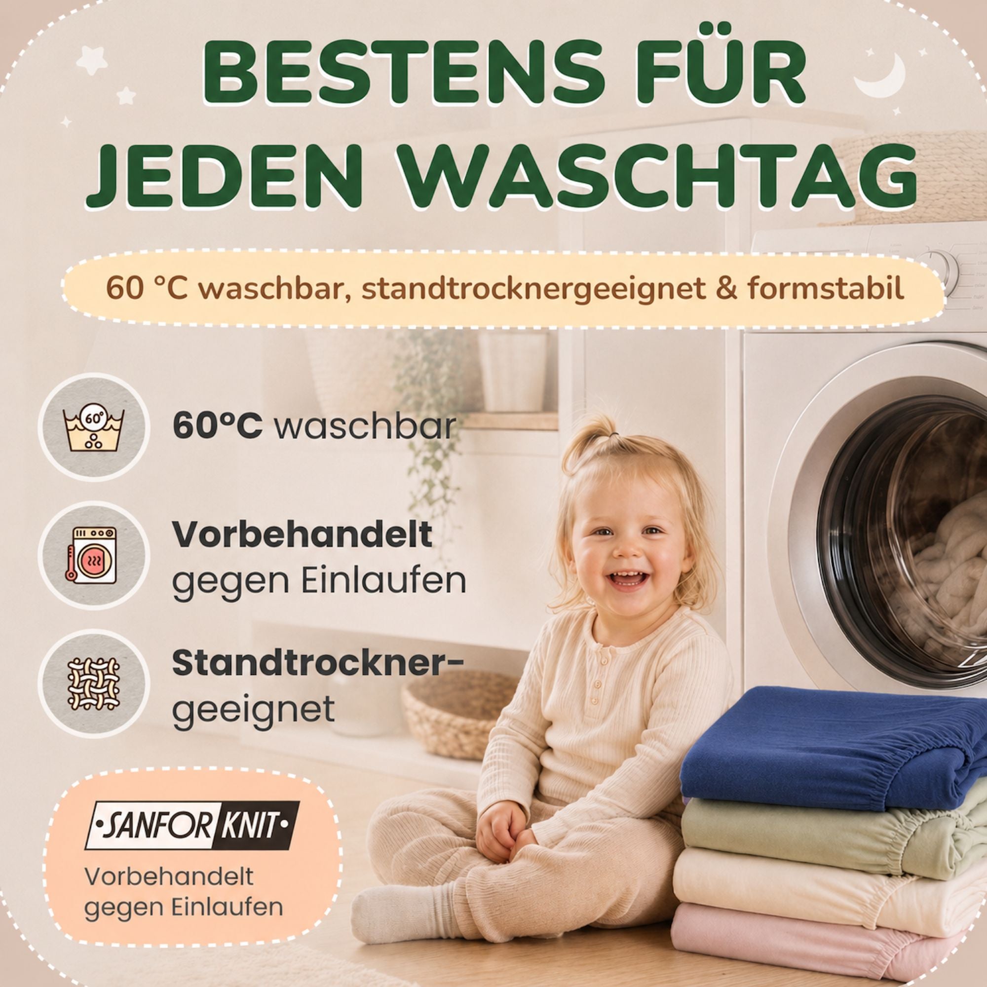 Kinder Spannbettlaken 70 x 140 cm von Leevitex im 1er Pack – 100% Jersey-Baumwolle,