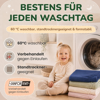Kinder Spannbettlaken 70 x 140 cm von Leevitex im 1er Pack – 100% Jersey-Baumwolle,