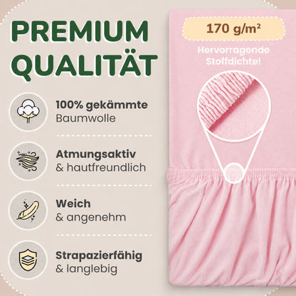 Kinder Spannbettlaken 70 x 140 cm von Leevitex im 1er Pack – 100% Jersey-Baumwolle,