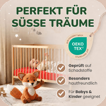 Kinder Spannbettlaken 70 x 140 cm von Leevitex im 1er Pack – 100% Jersey-Baumwolle,