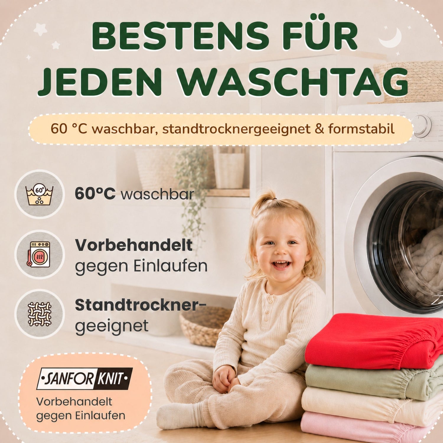 Kinder Spannbettlaken 70 x 140 cm von Leevitex im 1er Pack – 100% Jersey-Baumwolle,
