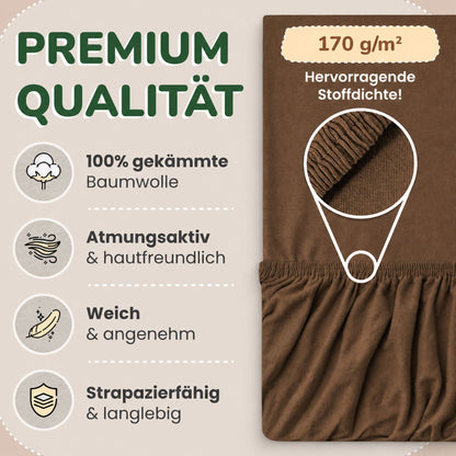 Kinder Spannbettlaken 70 x 140 cm von Leevitex im 1er Pack – 100% Jersey-Baumwolle,