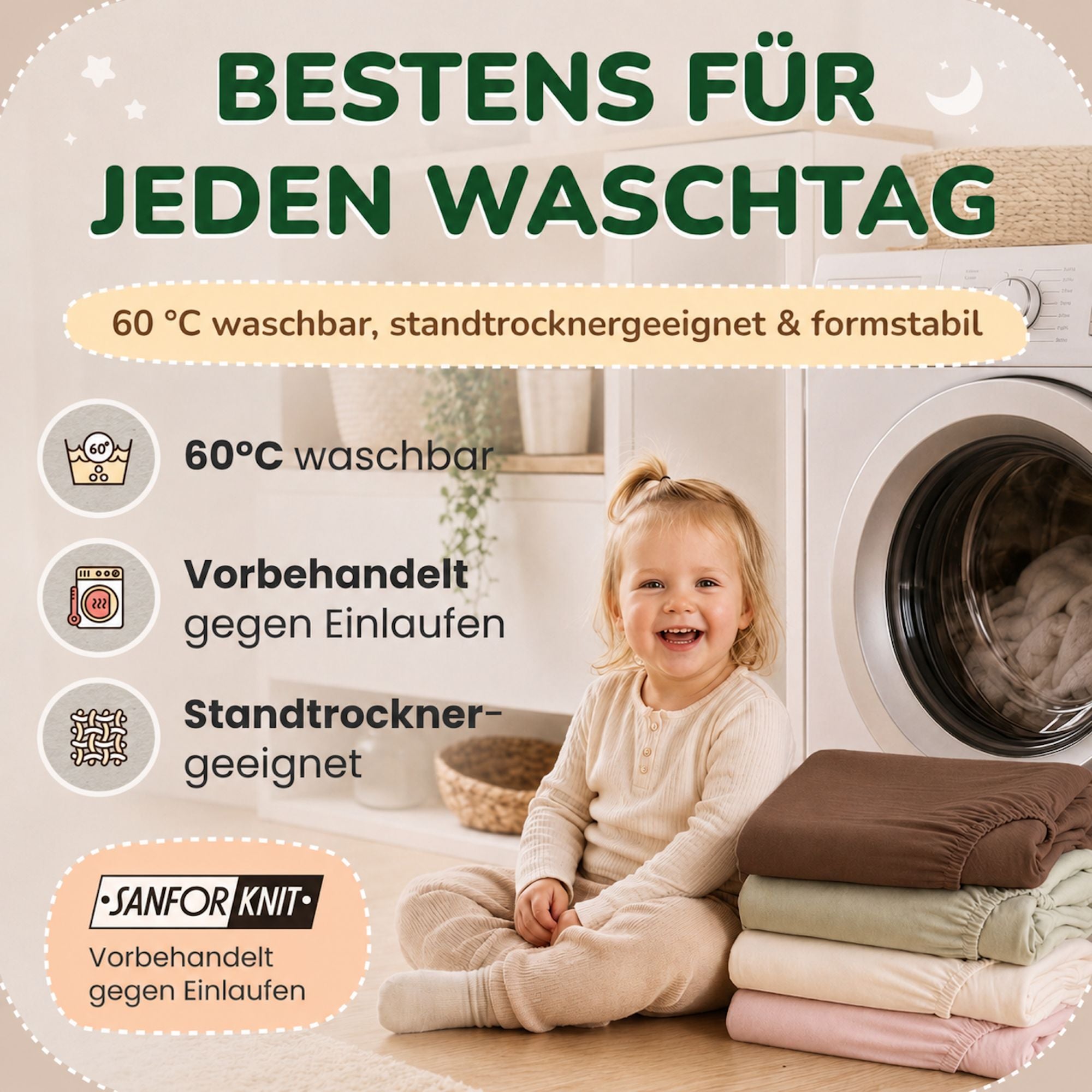 Kinder Spannbettlaken 70 x 140 cm von Leevitex im 1er Pack – 100% Jersey-Baumwolle,