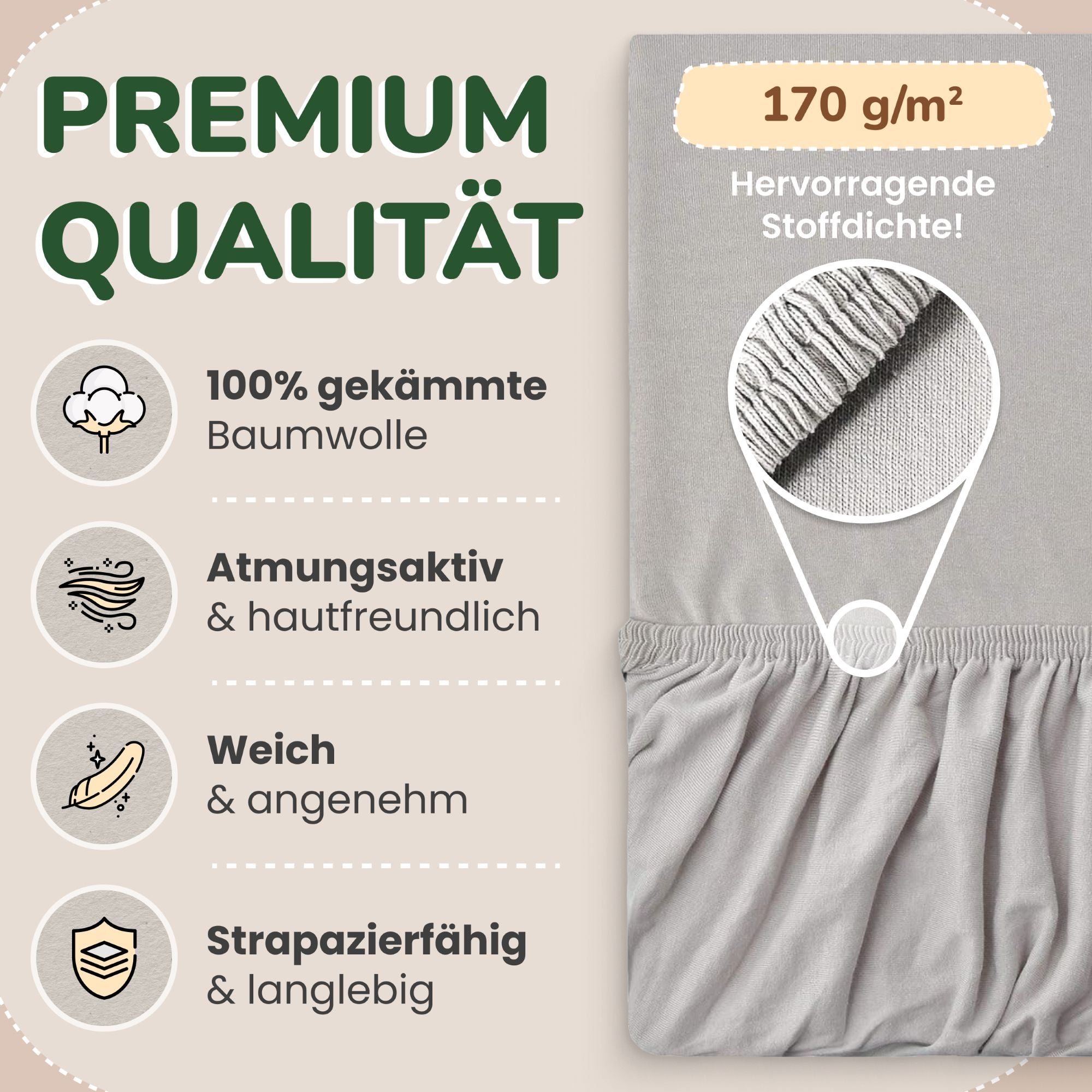 Kinder Spannbettlaken 70 x 140 cm von Leevitex im 1er Pack – 100% Jersey-Baumwolle,
