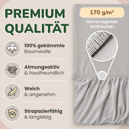 Kinder Spannbettlaken 70 x 140 cm von Leevitex im 1er Pack – 100% Jersey-Baumwolle,