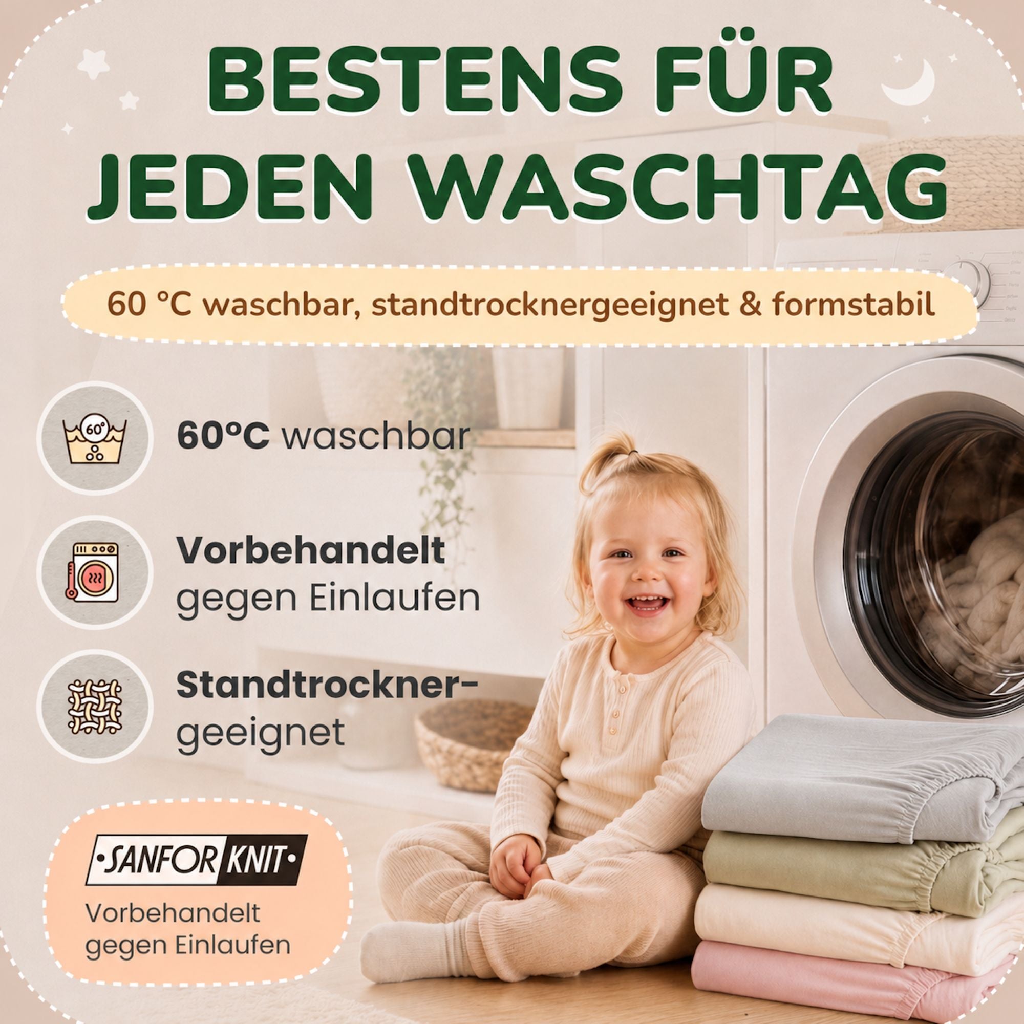 Kinder Spannbettlaken 70 x 140 cm von Leevitex im 1er Pack – 100% Jersey-Baumwolle,