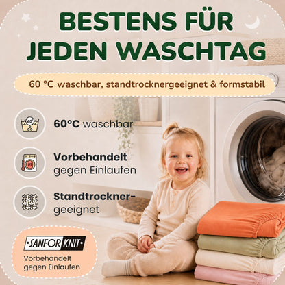 Kinder Spannbettlaken 70 x 140 cm von Leevitex im 1er Pack – 100% Jersey-Baumwolle,