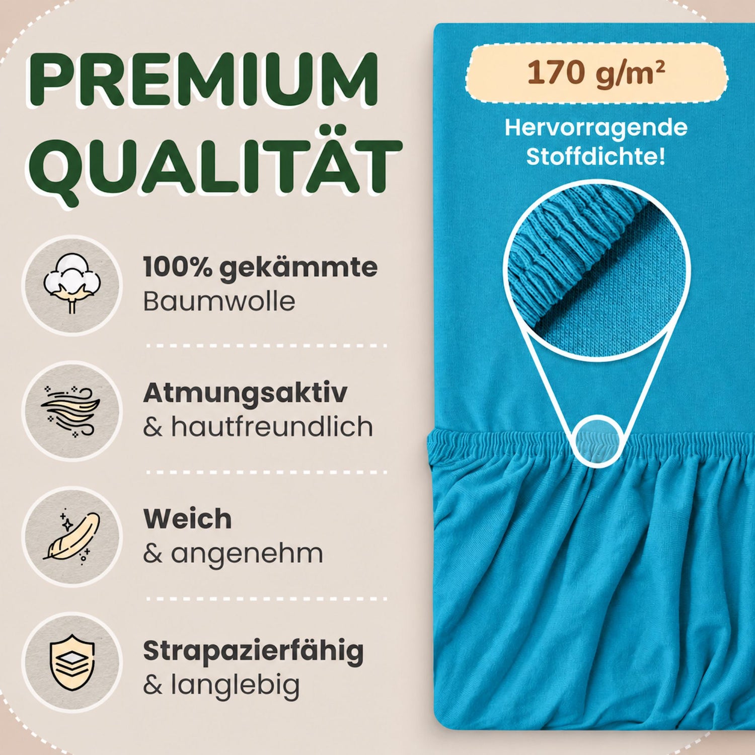 Kinder Spannbettlaken 70 x 140 cm von Leevitex im 1er Pack – 100% Jersey-Baumwolle,