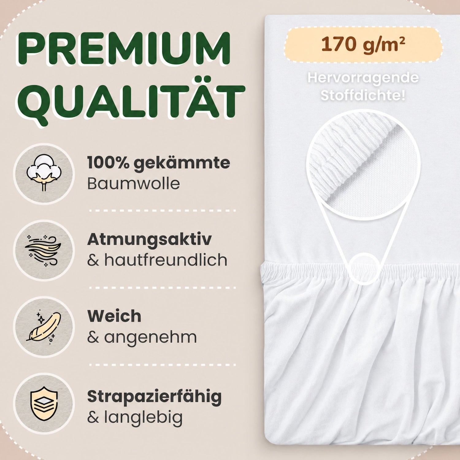 Kinder Spannbettlaken 70 x 140 cm von Leevitex im 1er Pack – 100% Jersey-Baumwolle,