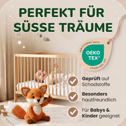 Kinder Spannbettlaken 70 x 140 cm von Leevitex im 1er Pack – 100% Jersey-Baumwolle,