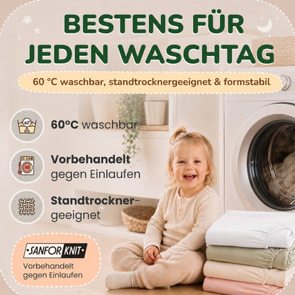 Kinder Spannbettlaken 70 x 140 cm von Leevitex im 1er Pack – 100% Jersey-Baumwolle,