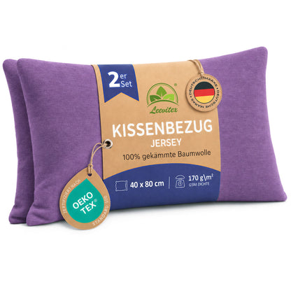 Kissenbezüge 2er Set 40x80 cm - 100% Baumwolle, stilvoll und gemütlich