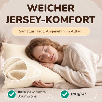 Kissenbezüge 2er Set 40x80 cm - 100% Baumwolle, stilvoll und gemütlich