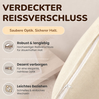 Kissenbezüge 2er Set 40x80 cm - 100% Baumwolle, stilvoll und gemütlich