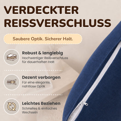 Kissenbezüge 2er Set 80x80 cm - 100% Baumwolle, stilvoll und gemütlich