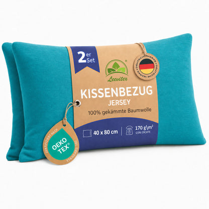 Kissenbezüge 2er Set 40x80 cm - 100% Baumwolle, stilvoll und gemütlich
