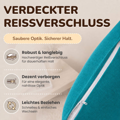 Kissenbezüge 2er Set 40x80 cm - 100% Baumwolle, stilvoll und gemütlich