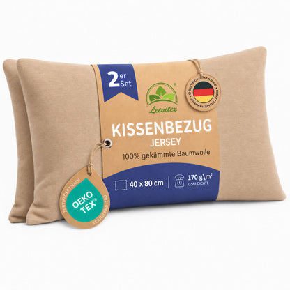 Kissenbezüge 2er Set 40x80 cm - 100% Baumwolle, stilvoll und gemütlich