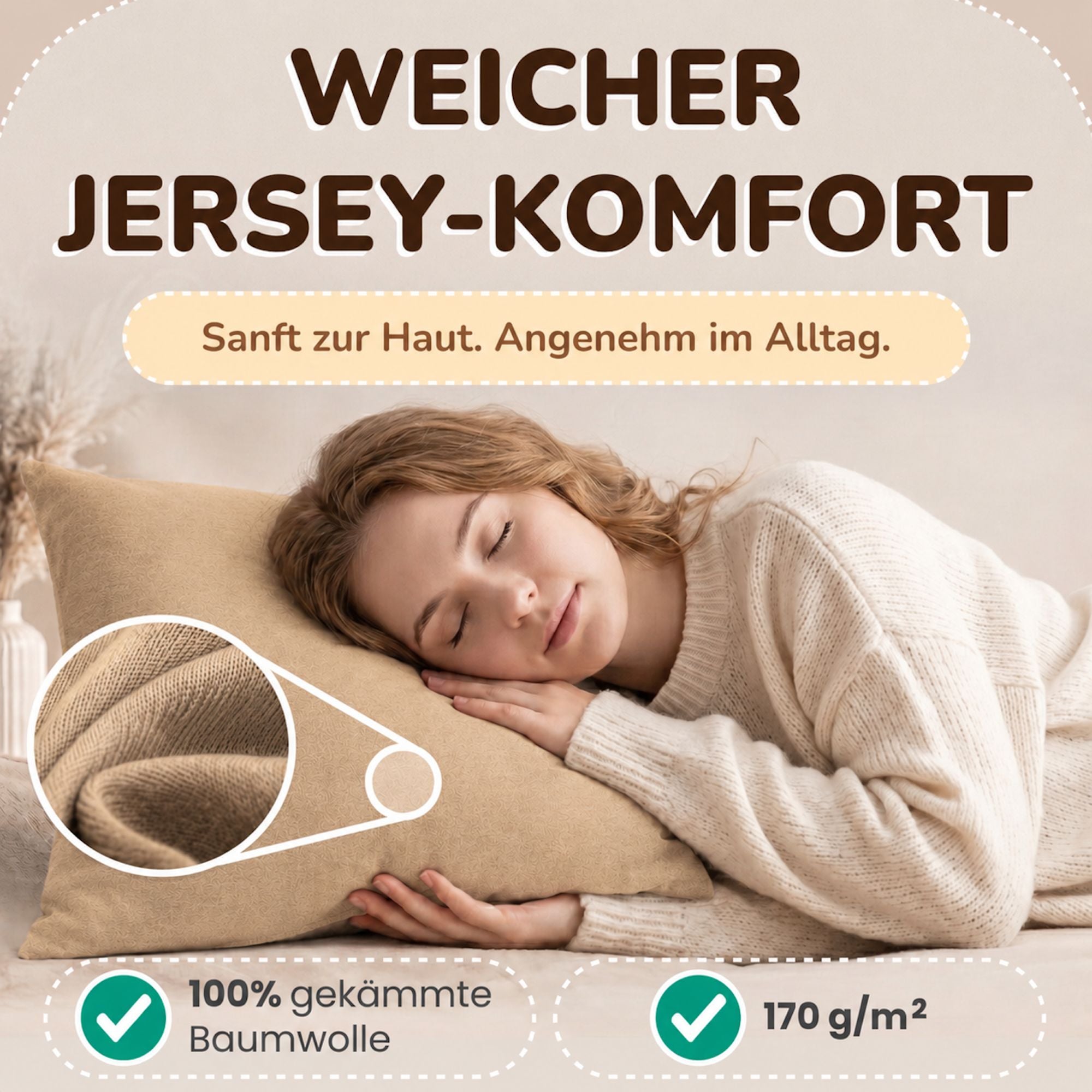 Kissenbezüge 2er Set 40x80 cm - 100% Baumwolle, stilvoll und gemütlich
