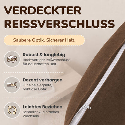 Kissenbezüge 2er Set 80x80 cm - 100% Baumwolle, stilvoll und gemütlich