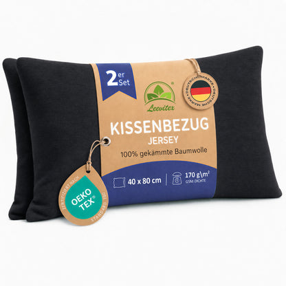 Kissenbezüge 2er Set 40x80 cm - 100% Baumwolle, stilvoll und gemütlich