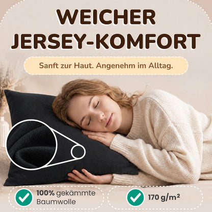 Kissenbezüge 2er Set 80x80 cm - 100% Baumwolle, stilvoll und gemütlich